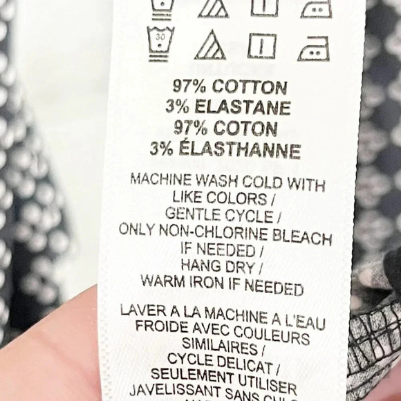 Untuckit for Her Black & White Dotted Long Sleeve Dress Women's Size 0 - Picture 10 of 10